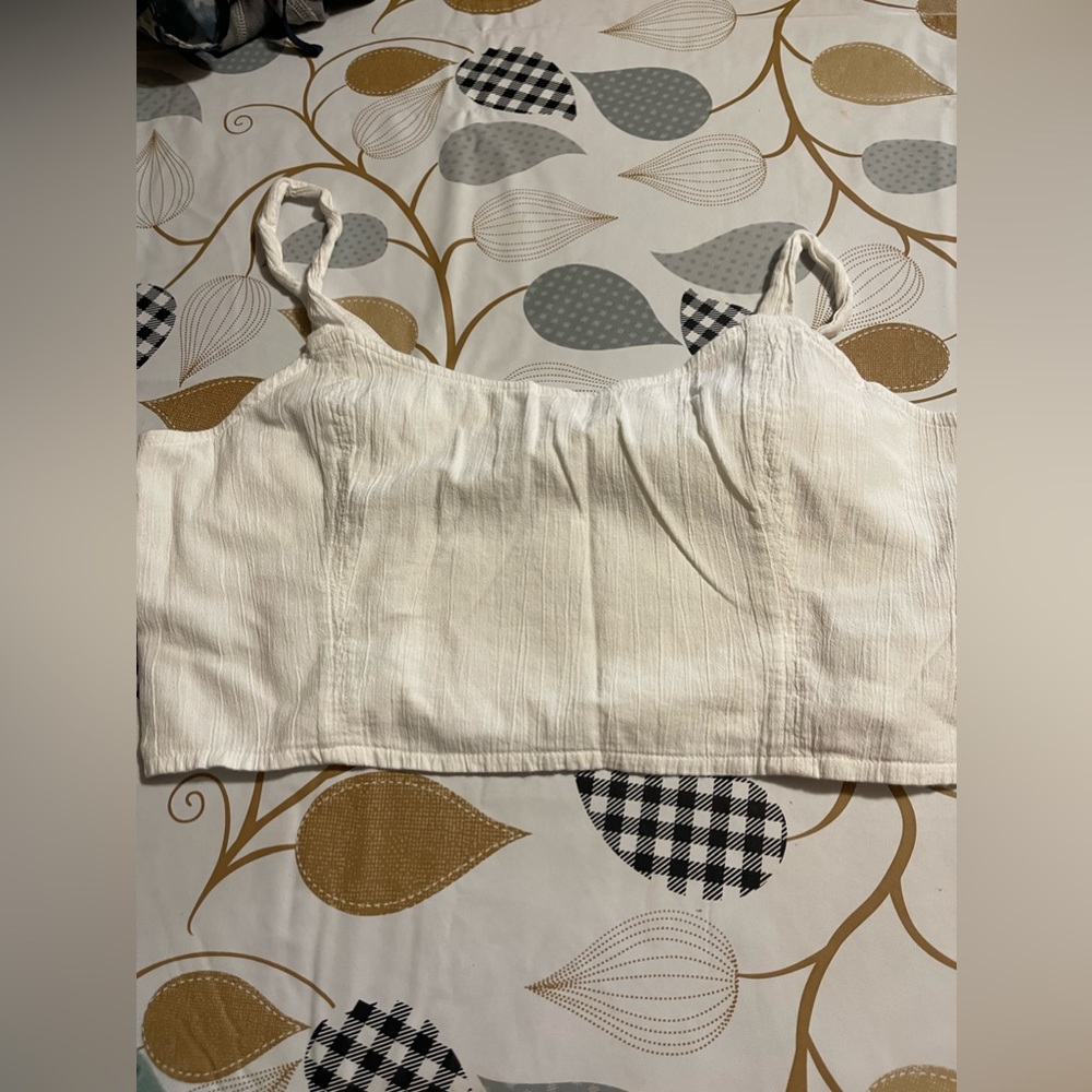 Aerie White Crop Top XL